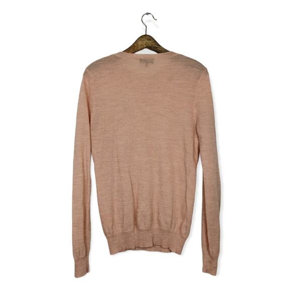A.P.C. Men's Wool Blend Peach V-Neck Sweater Size L - Picture 2 of 7